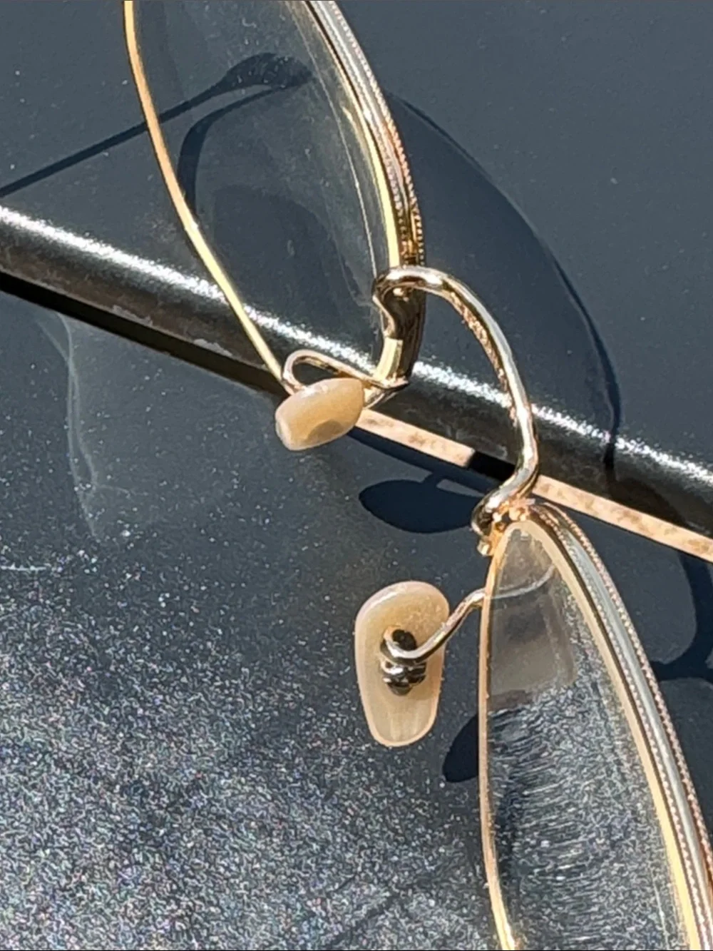 Ray-Ban Gold Women's Hexagon Glasses with Brown Case